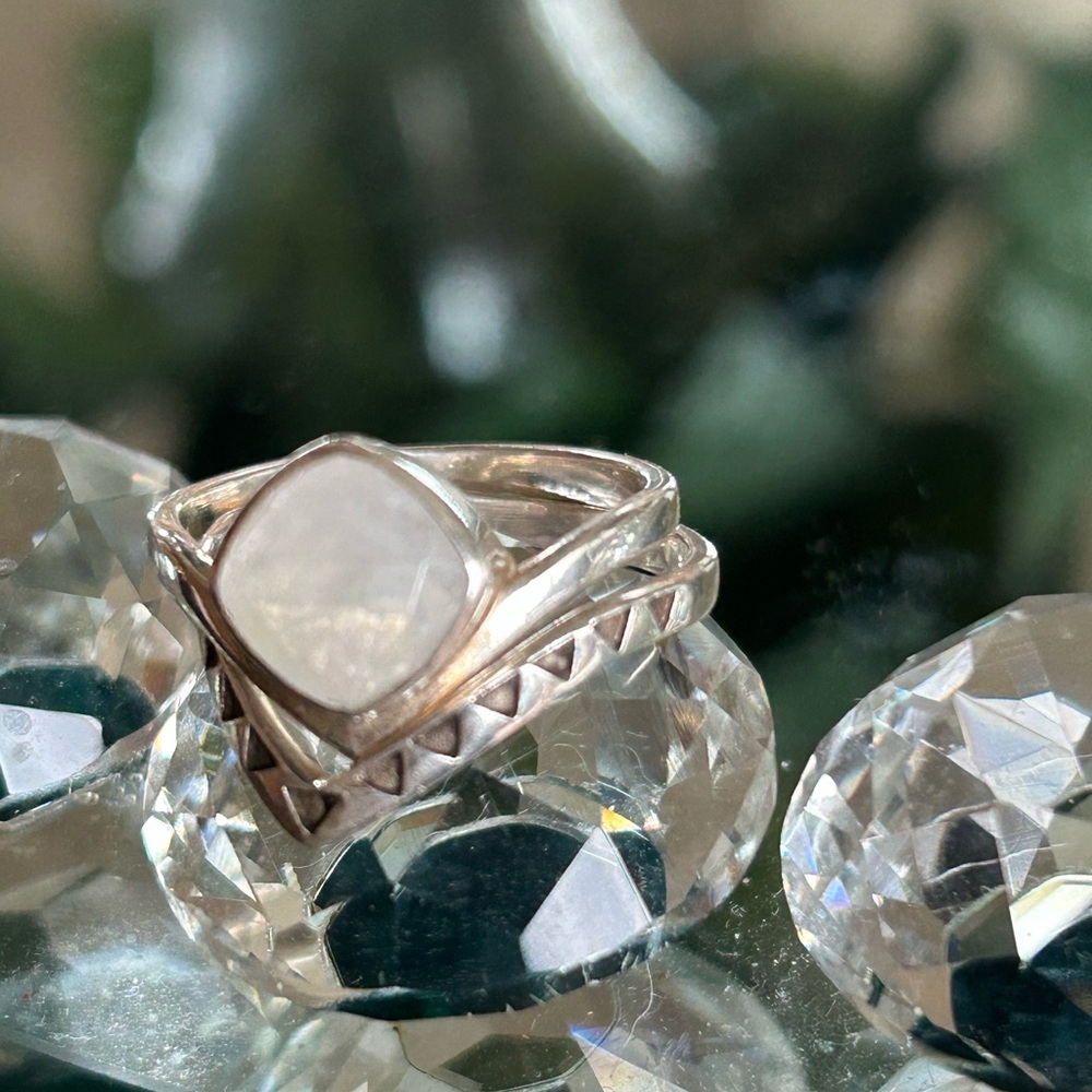 💕Moonstone Stacking Rings (2) 925 silver - Picture 4 of 9